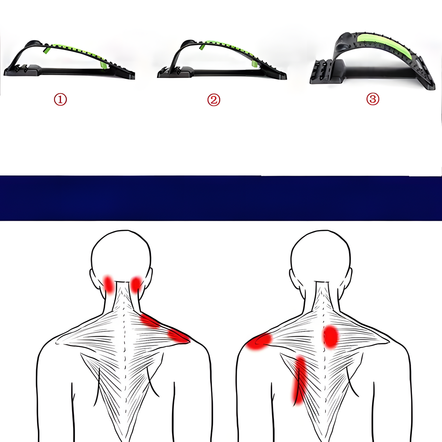 Massage du cou, traction cervicale, soulagement de la douleur, correcteur de posture, acupression