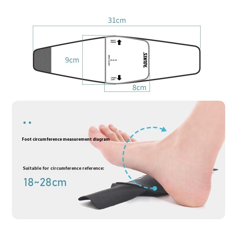 Support de voûte plantaire et de cheville réglable – Attelle de pied de sport taille unique pour la course, le cyclisme et le fitness