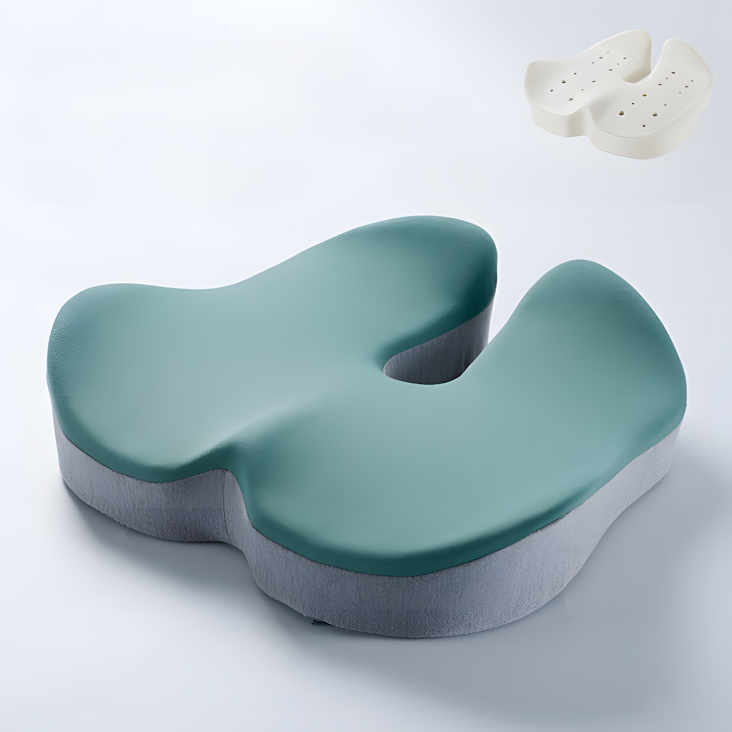 Coussin de siège orthopédique en mousse à mémoire de forme en U pour le soutien du coccyx et du bas du dos