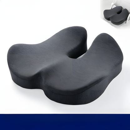 Coussin de siège orthopédique en mousse à mémoire de forme en U pour le soutien du coccyx et du bas du dos