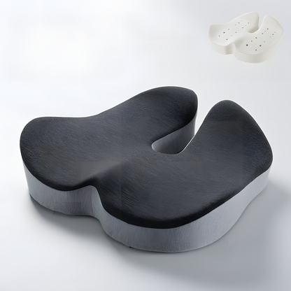 Coussin de siège orthopédique en mousse à mémoire de forme en U pour le soutien du coccyx et du bas du dos