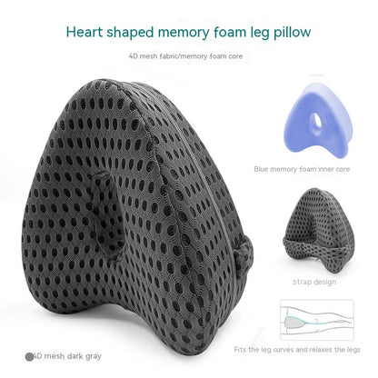 Oreiller de jambe en mousse à mémoire de forme en forme de cœur Oreiller de jambe Contour Legacy