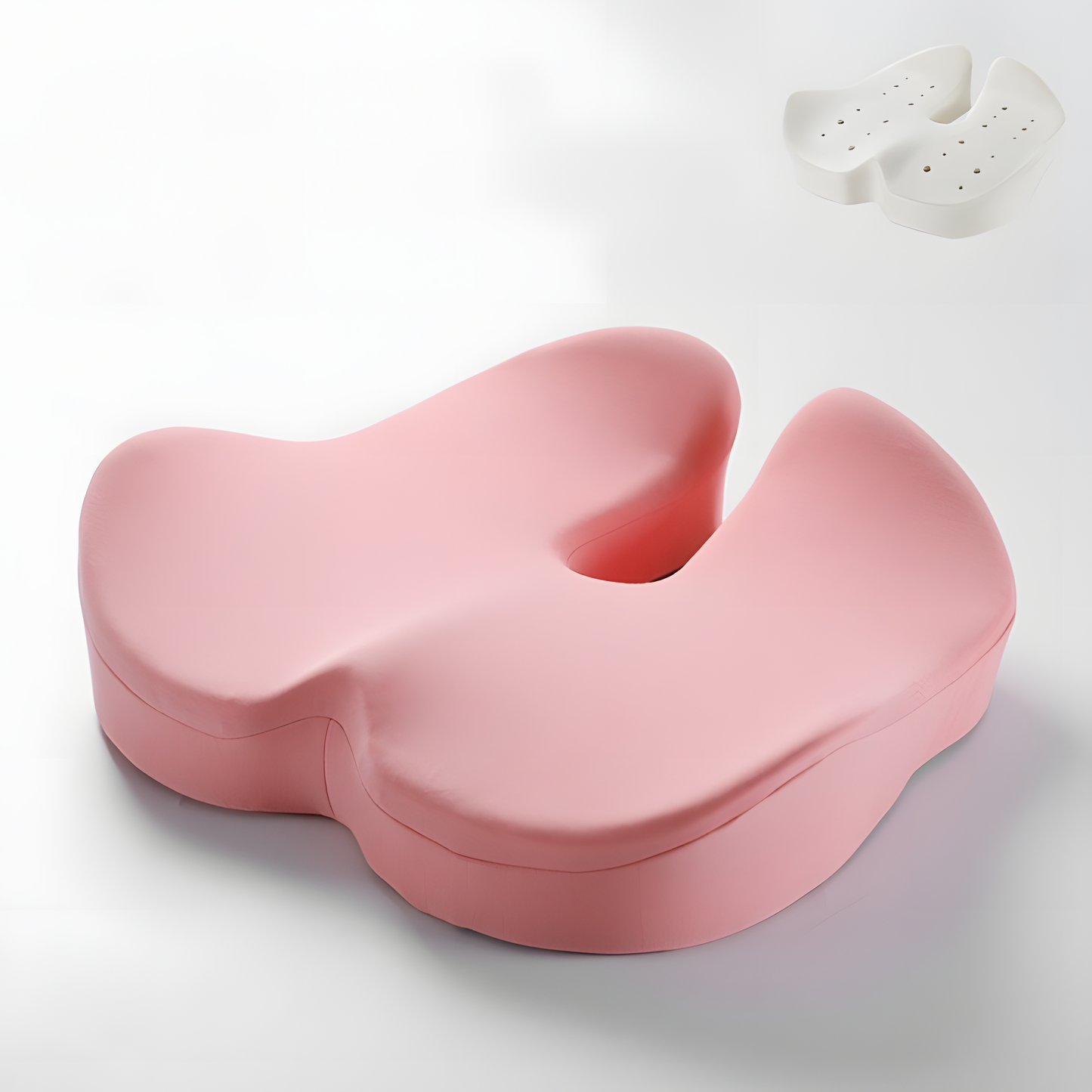 Coussin de siège orthopédique en mousse à mémoire de forme en U pour le soutien du coccyx et du bas du dos