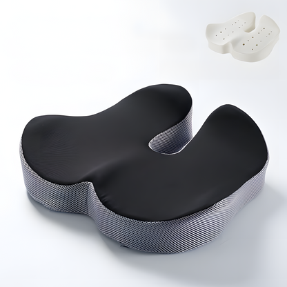 Coussin de siège orthopédique en mousse à mémoire de forme en U pour le soutien du coccyx et du bas du dos
