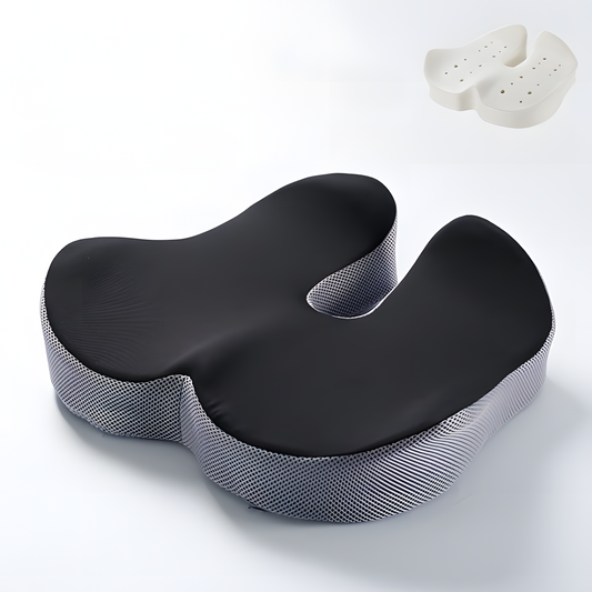 Coussin de siège orthopédique en mousse à mémoire de forme en U pour le soutien du coccyx et du bas du dos