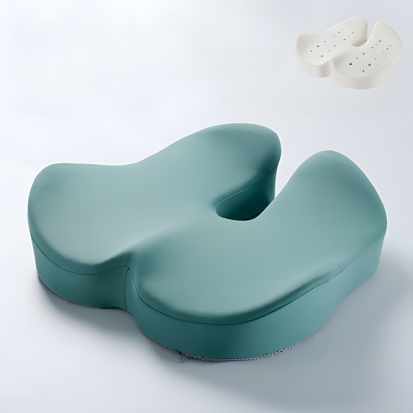 Coussin de siège orthopédique en mousse à mémoire de forme en U pour le soutien du coccyx et du bas du dos